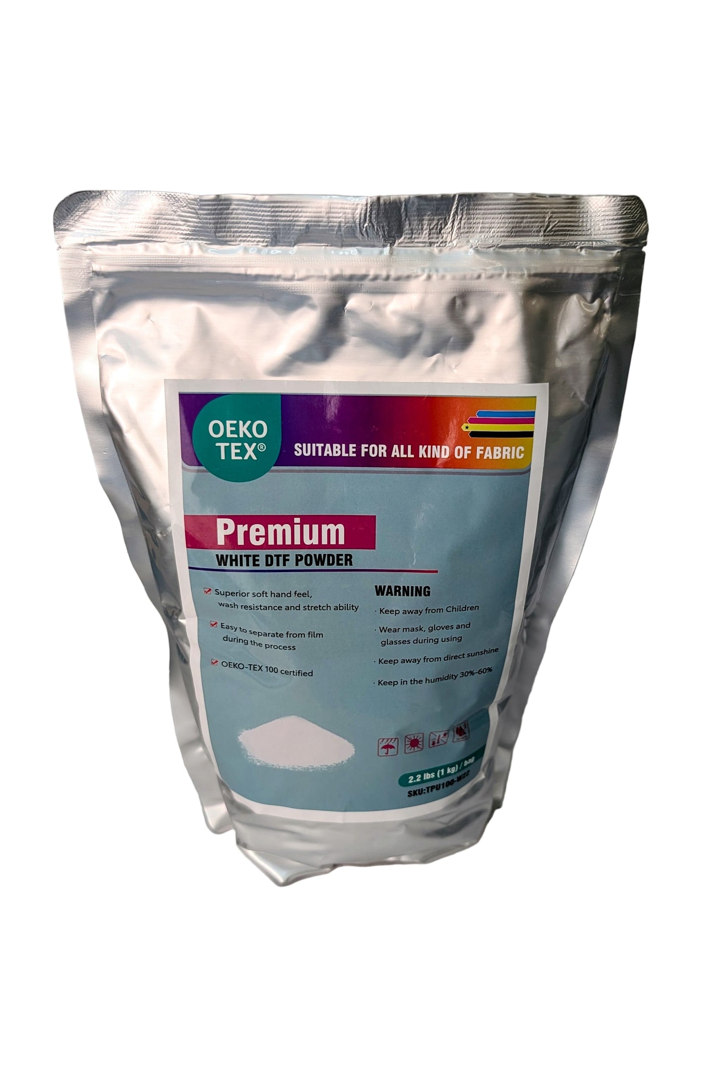 White DTF Powder – TPU Hot Melt Adhesive Powder 55 lbs