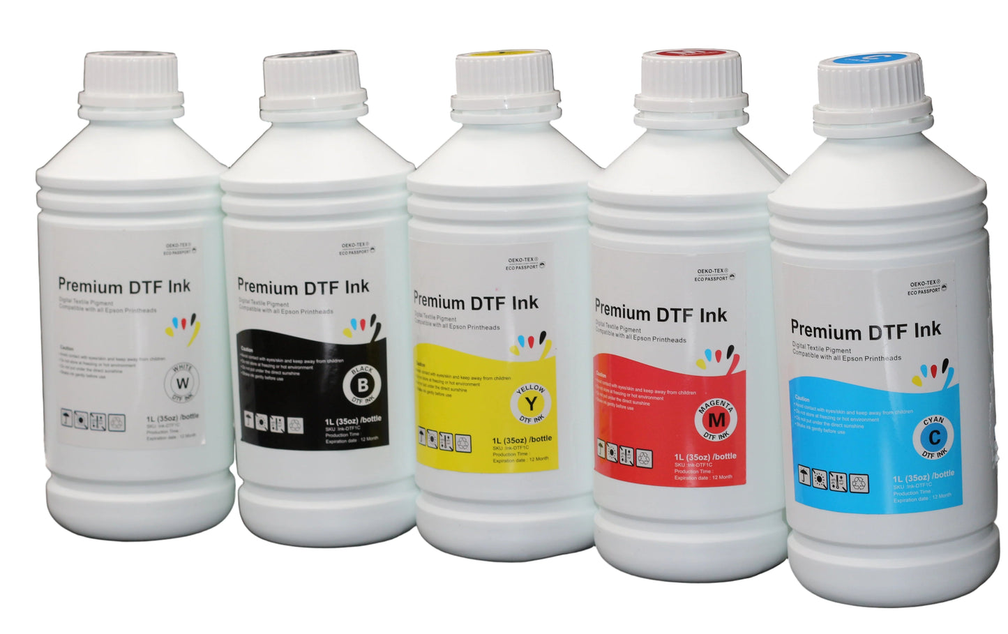 Premium DTF Ink — Textile Pigment Ink 1L/Bottle