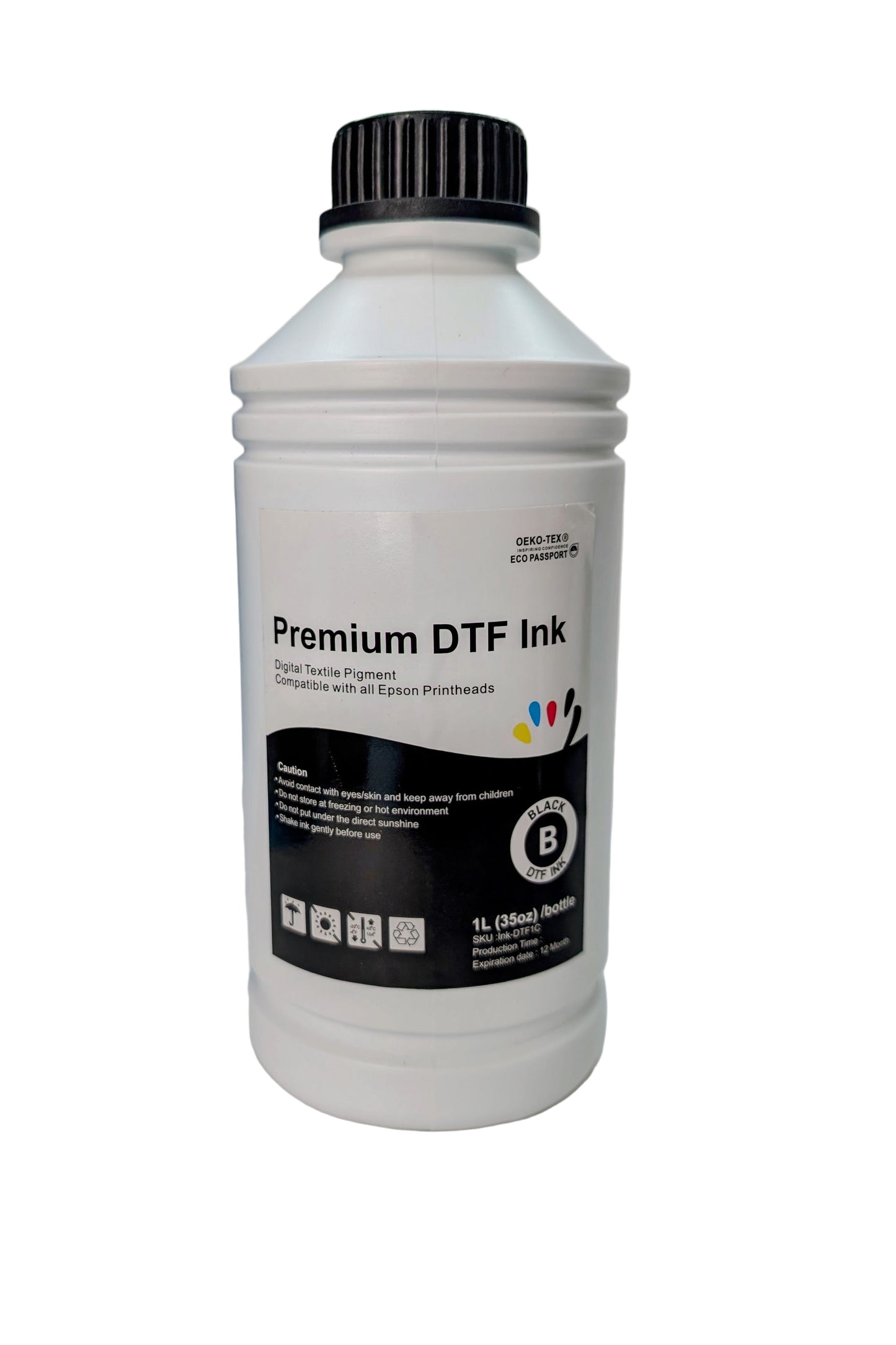 Premium DTF Ink — Textile Pigment Ink 1L/Bottle