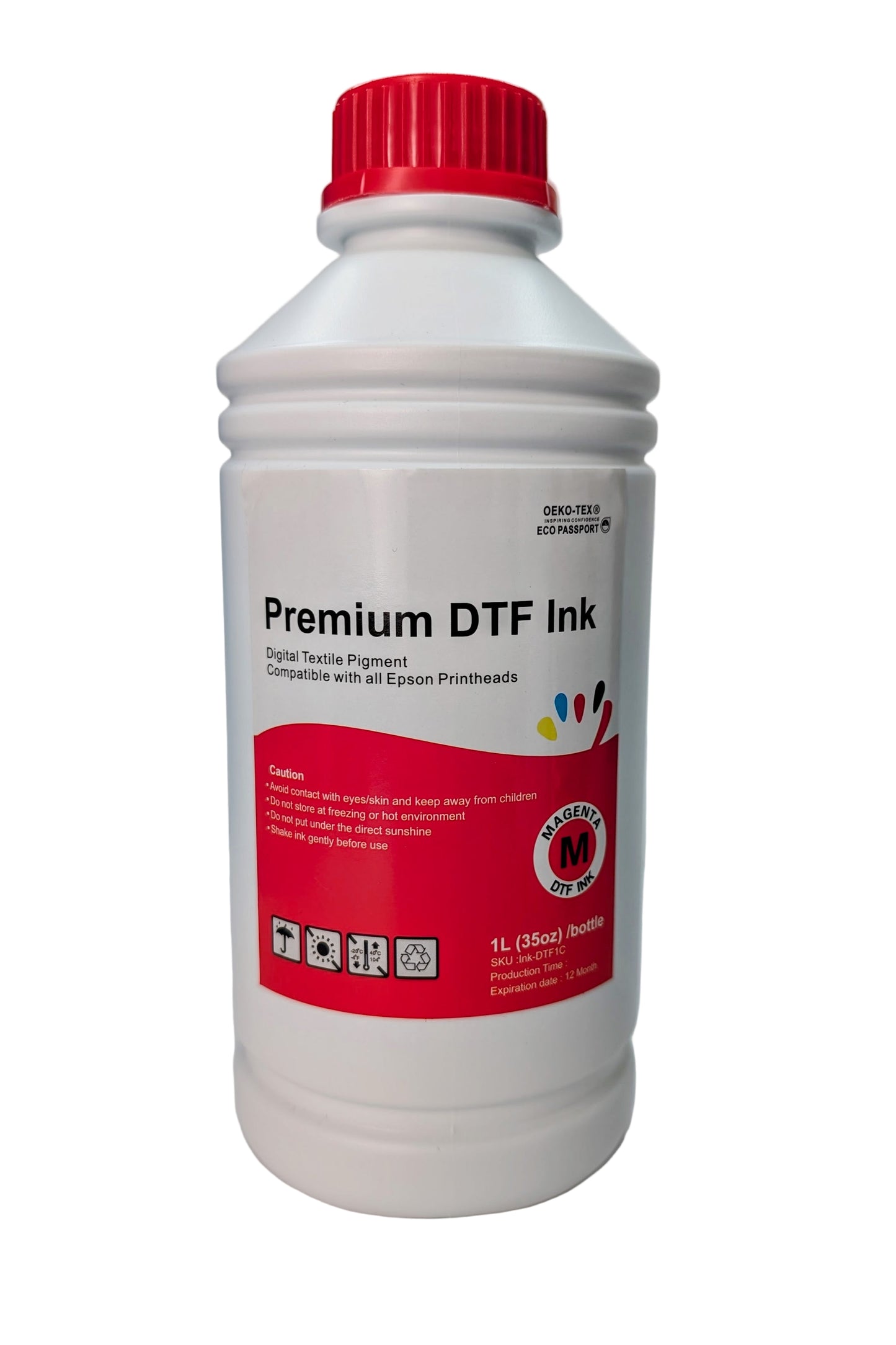 Premium DTF Ink — Textile Pigment Ink 1L/Bottle