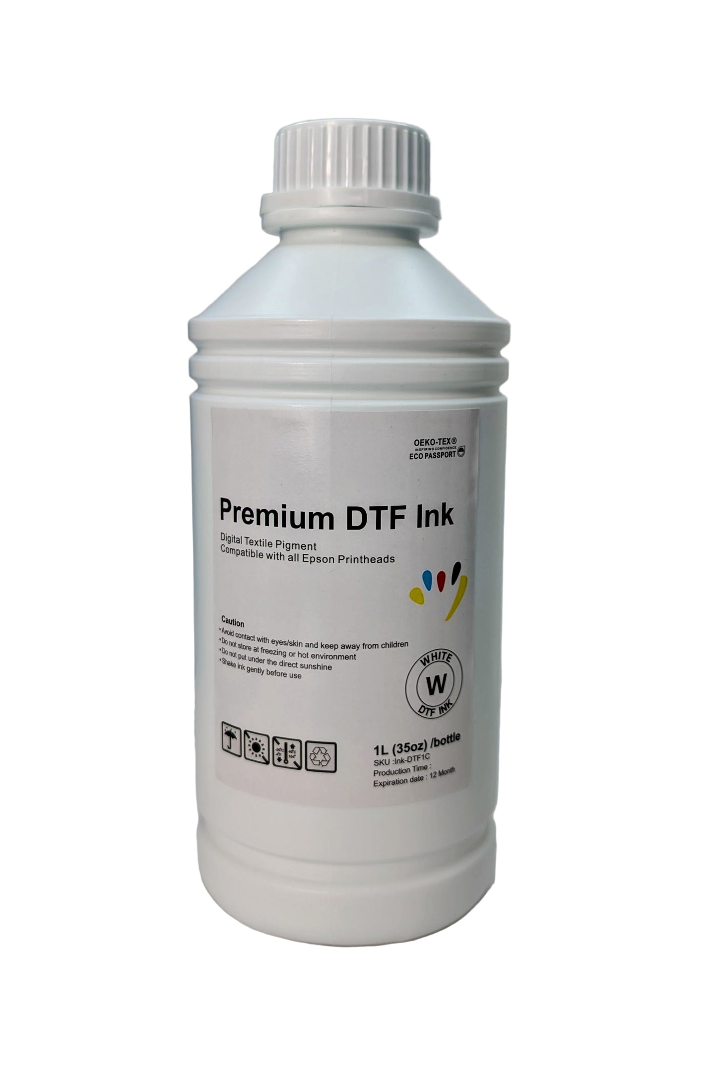 Premium DTF Ink — Textile Pigment Ink 1L/Bottle