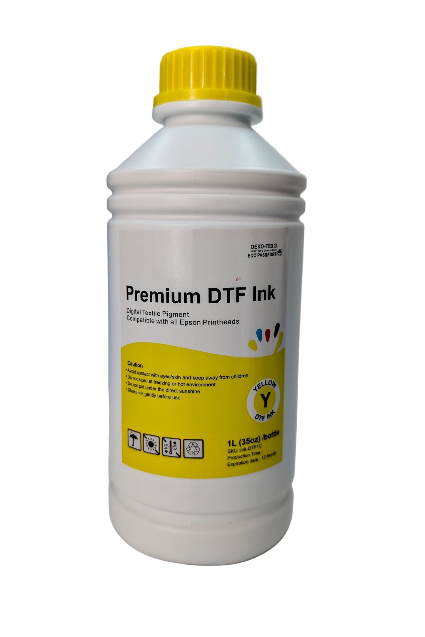 Premium DTF Ink — Textile Pigment Ink 1L/Bottle