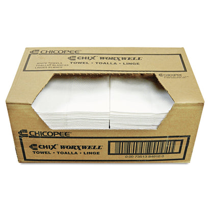 Chicopee Durawipe Shop Towels, 13 x 15, Z Fold, White, 100/Carton