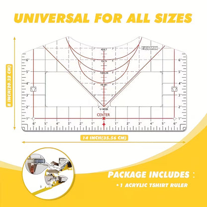 T-shirt Alignment Ruler Guide