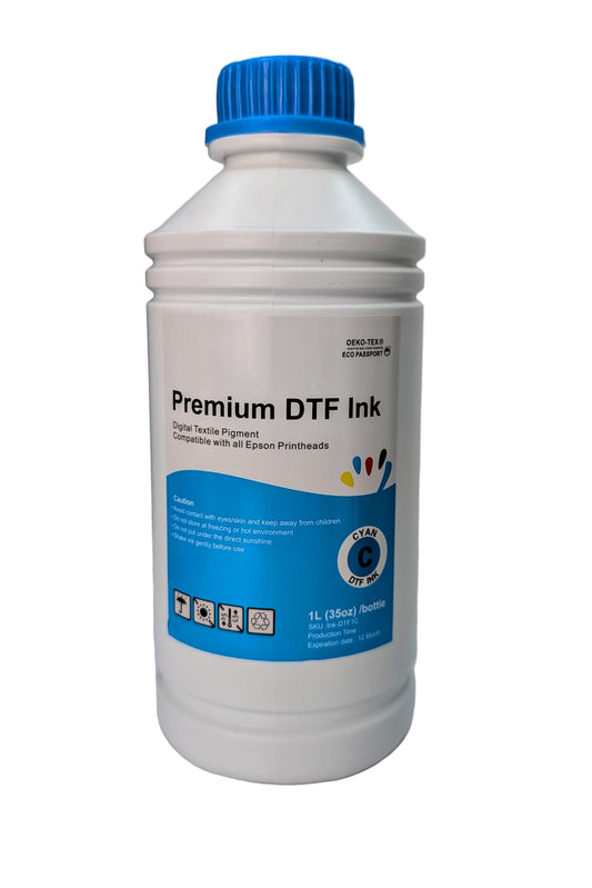 Premium DTF Ink — Textile Pigment Ink 1L/Bottle