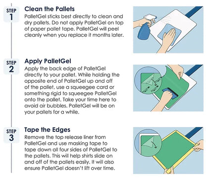 PMI Pallet Gel – Reusable Heat-Activated Adhesive Sheets for Screen Printing
