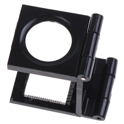 10X 28mm Folding Magnifier Stand Loupe with Scale | Textile & Jewelry Inspection Tool