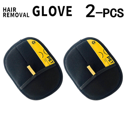 Pet Hair Remover Gloves Electrostatic for Cats Dogs, Reusable Washable Grooming Glove with 2-in-1 Lint Roller Brush - Safe Non-T