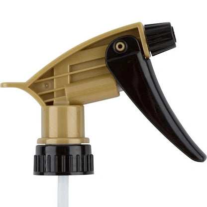 Black and Gold Acid Resistant Trigger Sprayer with 9-1/4" Dip Tube