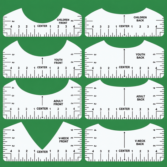 8pcs T-Shirt Ruler Guide Set for Accurate Design Placement