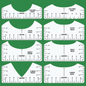 8pcs T-Shirt Ruler Guide Set for Accurate Design Placement