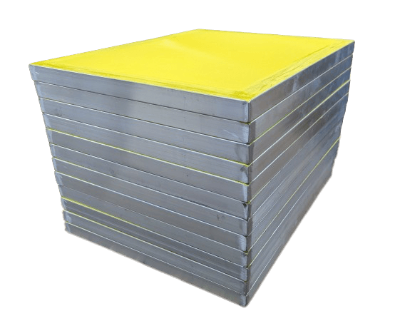 6 Pack 20 x 24 Aluminum Screen Printing Screens with 200 Yellow